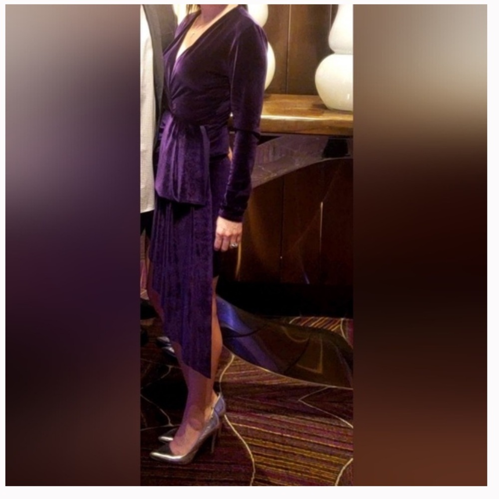 Akira SEXY VELVET DRESSY MINI PURPLE - Picture 5 of 8